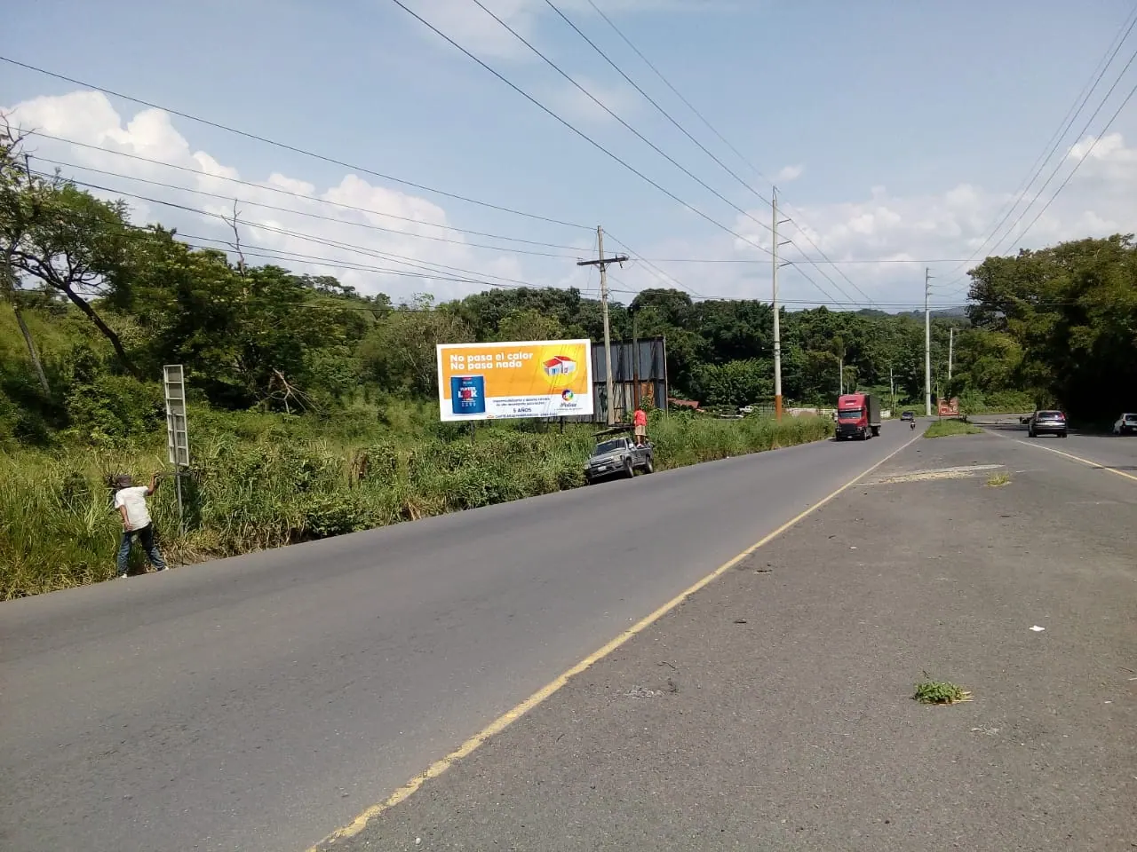Valla CS-128 - Km 105 retorno a Santa Lucía