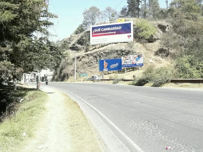 Valla OCC-106 - Km 220.8 entrada principal a Xela desde la costa