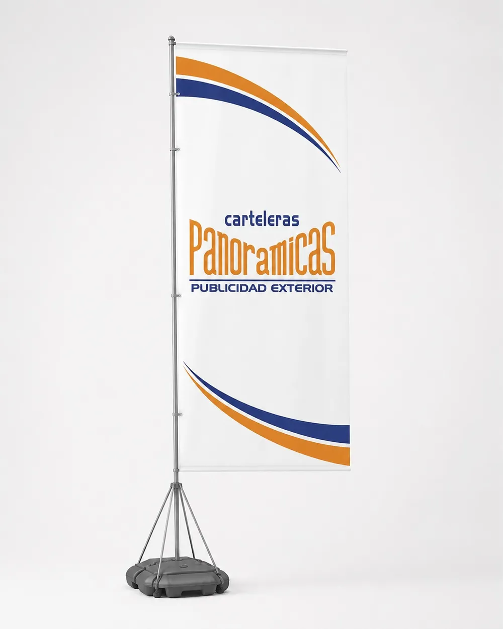 Banderola Tipo Poste — 1.25 x 5.00 m — display publicitario