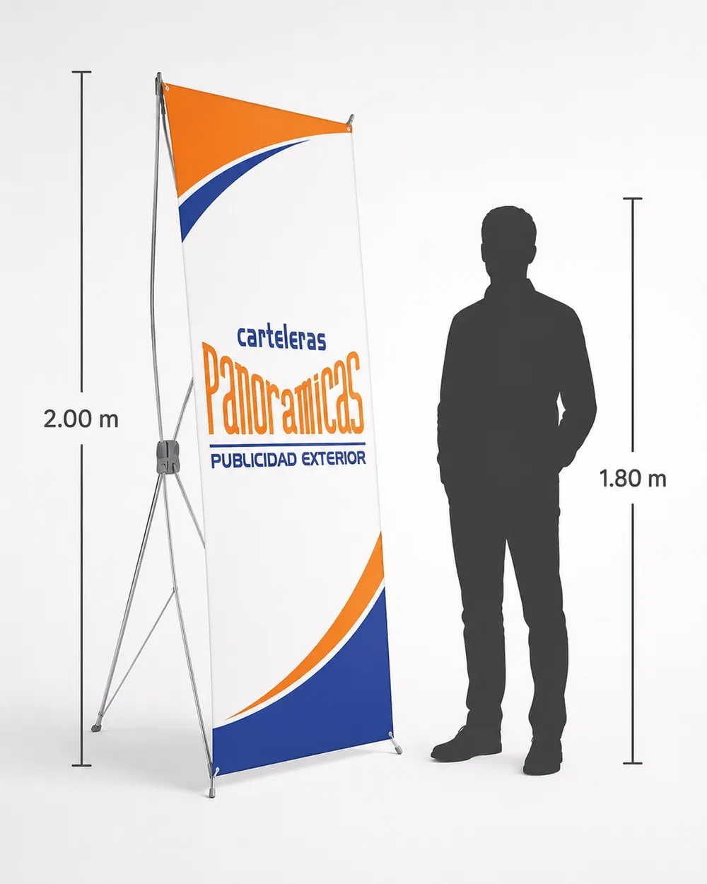 Display Tipo X de 100 cm — 1.00 x 2.00 m — display publicitario