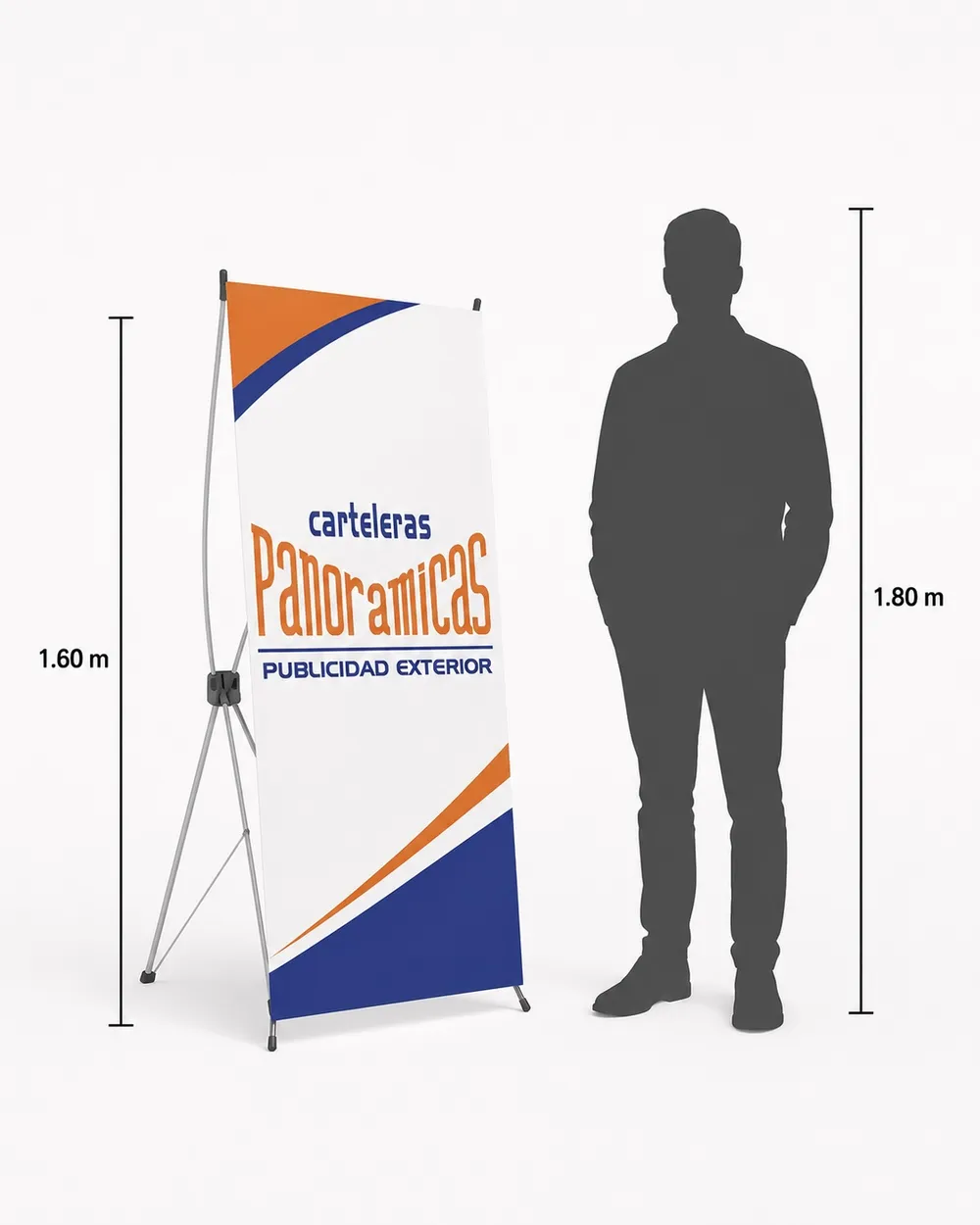 Display Tipo X de 60 cm — 0.60 x 1.60 m — display publicitario