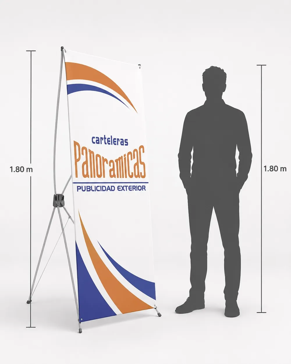 Display Tipo X de 80 cm — 0.80 x 1.80 m — display publicitario