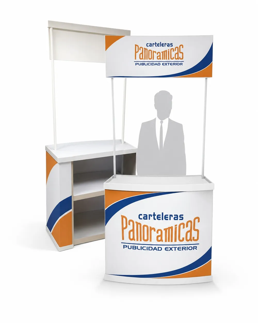 Mesa Promocional 3218 con Cenefa — 0.85 x 0.81 m — display publicitario
