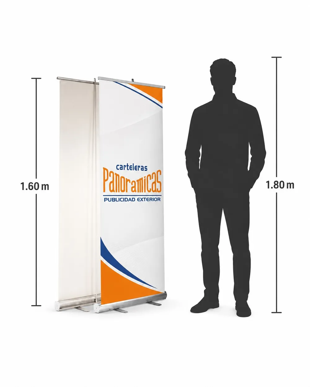 Roll Up de 60 cm — 0.60 x 1.60 m — display publicitario