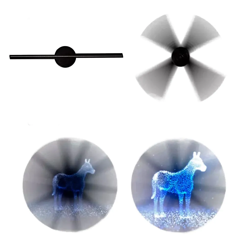 Ventilador Holográfico 3D — Proyección circular 3D — display publicitario